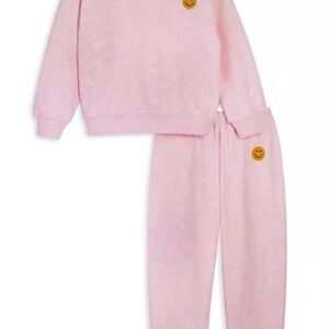 Aqua Pink Sweatshirt & Hoodie Set